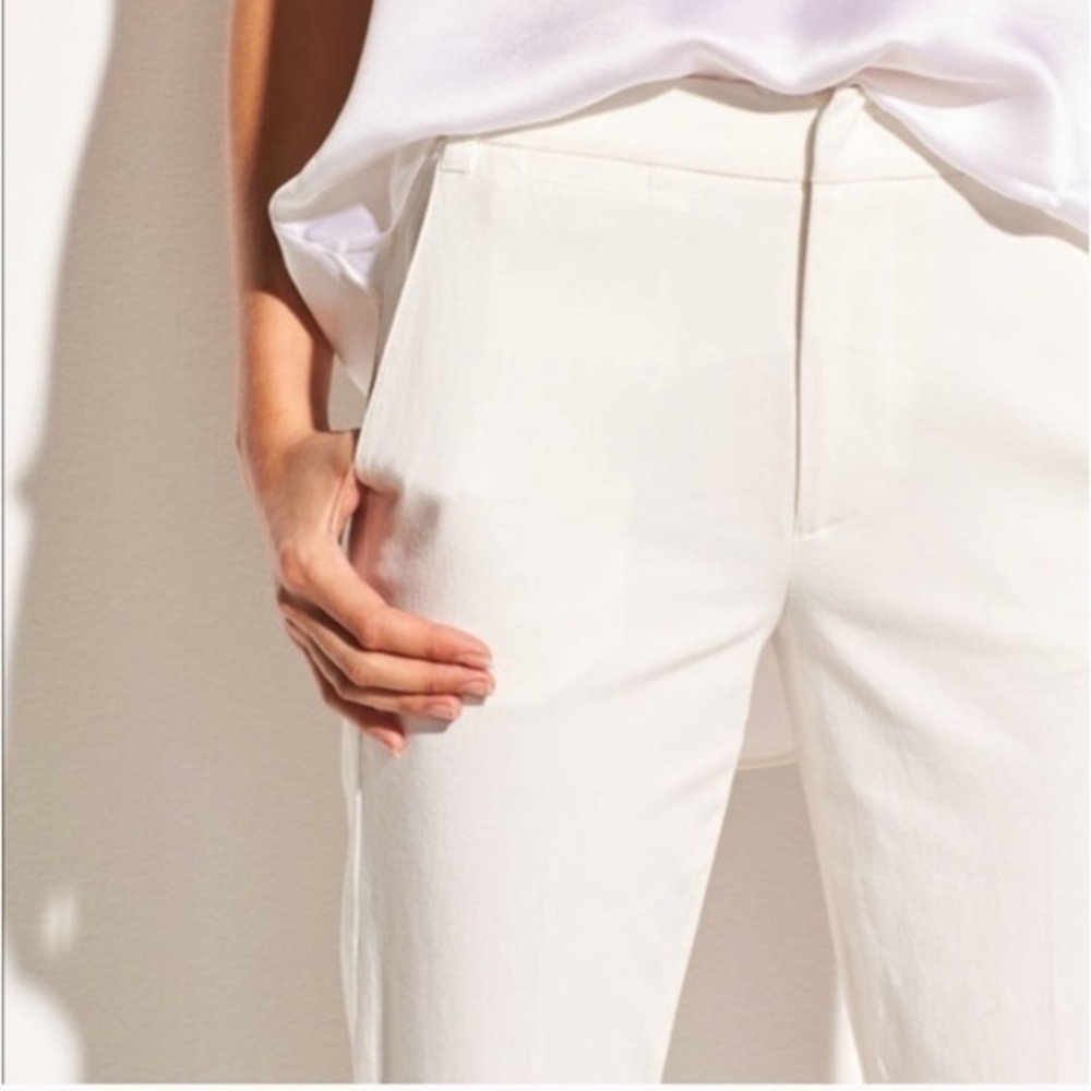 VINCE white chinos flat front size 10